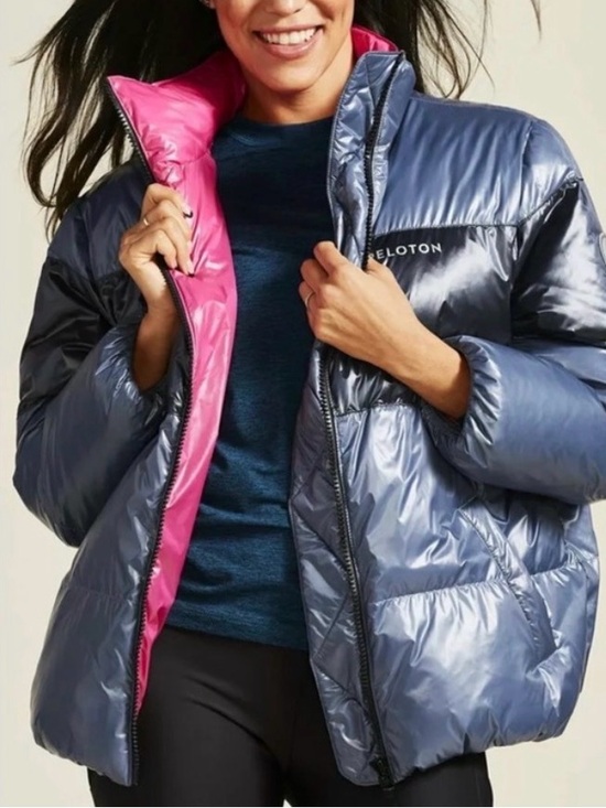 Peloton Jackets & Blazers - Peloton Blue Color Block Puffer Jacket - Size Small